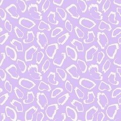 Fototapeta na wymiar Purple Animal Leopard Seamless Pattern Background