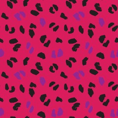 Purple Animal Leopard Seamless Pattern Background