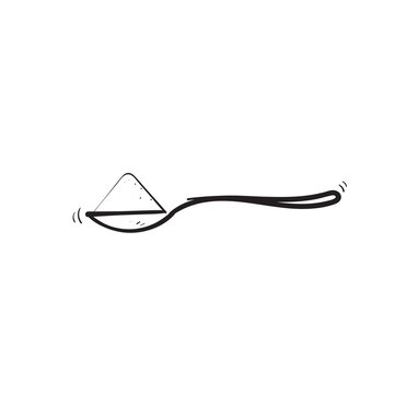 recommend clip art: hand drawn doodle spoon with sugar or salt illustration