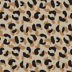 Brown Animal Leopard Seamless Pattern Background