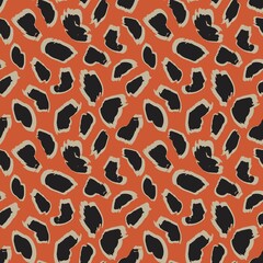 Brown Animal Leopard Seamless Pattern Background