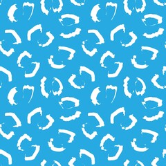 Blue Animal Leopard Seamless Pattern Background