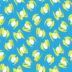 Blue Animal Leopard Seamless Pattern Background