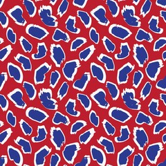 Obraz premium Red Animal Leopard Seamless Pattern Background