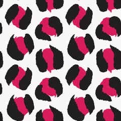 Red Animal Leopard Seamless Pattern Background