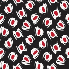 Red Animal Leopard Seamless Pattern Background