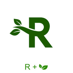 Letter R with a leaf concept. Very suitable in various natural business purposes also for icon, symbol, logo and many more.