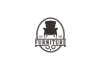 Furniture Logo Template in white background