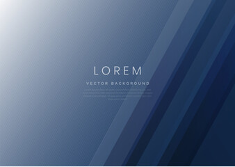 Fototapeta premium Abstract blue geometric diagonal overlay layer background.