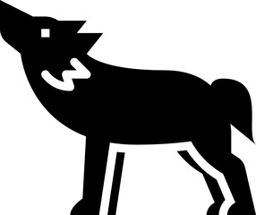 wolf glyph icon