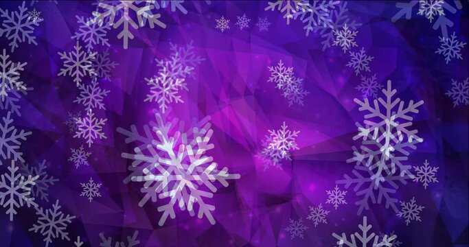 4K looping dark purple, pink animated video in celebration style. Shining colorful animation with New Year attributes. Film for web advertising. 4096 x 2160, 30 fps.