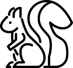 squirrel outline icon