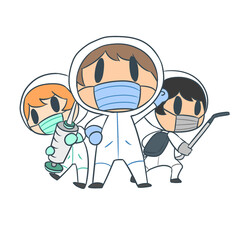 The doctors stood up to fight germs