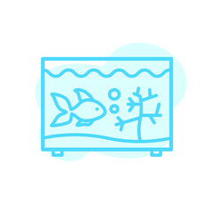 Illustration Vector graphic of aquarium icon template