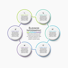 Business circle. timeline infographic icons designed for abstract background template milestone element modern diagram process technology digital marketing data presentation chart Vector