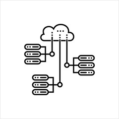 Cloud Network Icon, Cloud Computing Network Concept, On Demand Availability Of Computer System Resources