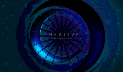 Esoteric background. Cosmic pattern with  round frame