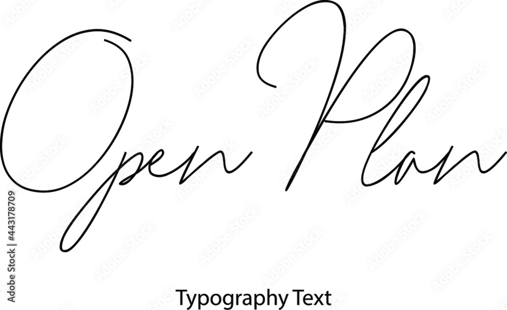 Fototapete open plan vector script and cursive handwritten typography for designs brochures banner flyers and t