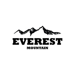 mountain logo black color Everest outdoor business activity rent camping ground logo