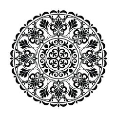 Decorative ornamental floral elements. Vector background.