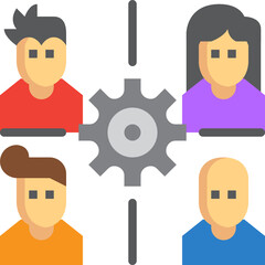 teamwork flat icon