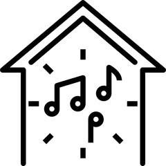 music outline icon