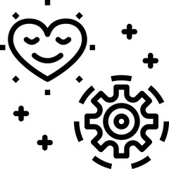 work life balance outline icon