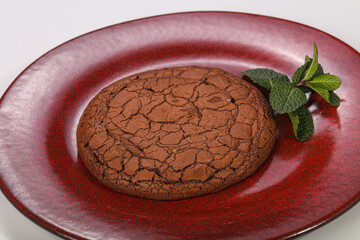Natural homemade cookie in the plate