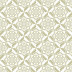 Abstract geometric seamless pattern. Beige and white. Modern stylish texture. Vector background.