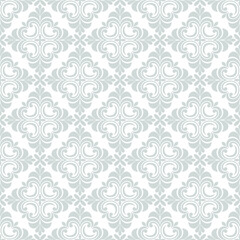 Abstract floral seamless pattern. Gray and white. Modern stylish texture. Vector background.