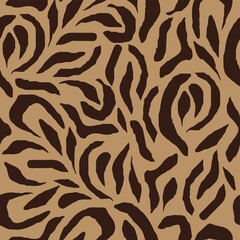 Animal Print. Seamless Pattern with Abstract Zebra Texture. Modern Trendy Pattern Animal Abstract Design. Vector Illustration