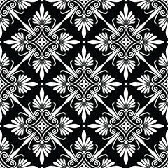 Abstract seamless pattern. Ornamental floral damask ornate background. Vector illustration.