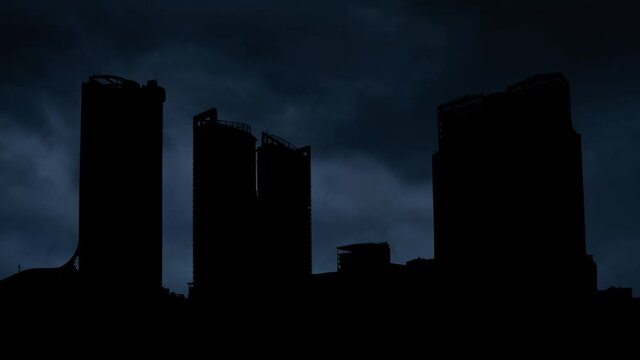 Dar Es Salaam:  Lightning Thunderstorm Fash over Afican Metropolis, Concept on topic weather, cataclysms