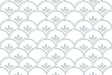 Abstract geometric seamless pattern. Gray and white ornament. Vector background.