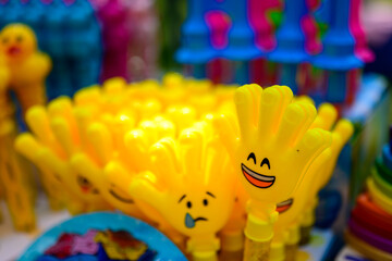 Photo of many yellow children's toys