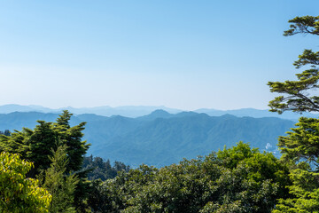 View of the mountains from Mount Misen on Miyajima Island