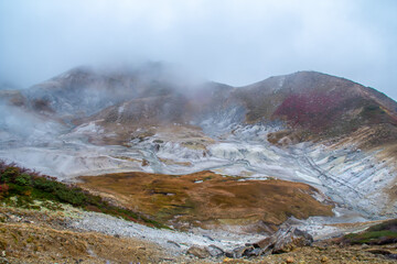 北アルプス　立山・地獄谷　