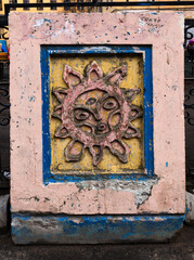 Classical architecture of St. Petersburg (walls, windows, doors).