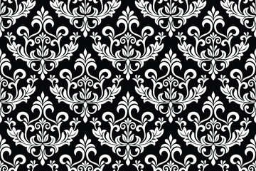 Damask seamless pattern. for Wallpapers, elegant luxury texture. Floral ornament baroque. Vector background.