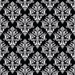 Fototapete Damask seamless pattern. for Wallpapers, elegant luxury texture. Floral ornament baroque. Vector background. © AJ Design