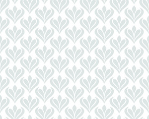 Damask floral design element. Gray and white. Graphic ornament royal wallpaper vector background.