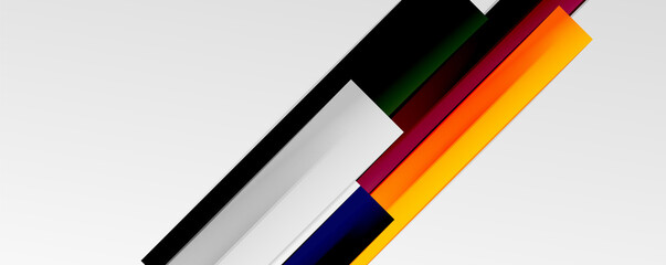 Multicolored lines background. Design template for business or technology presentations, internet posters or web brochure covers