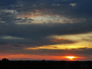 sunset in the sky