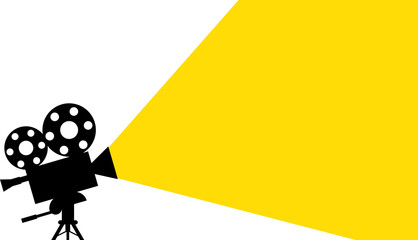 Cinema camera icon illustration white background image