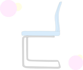 青い可愛い椅子の素材