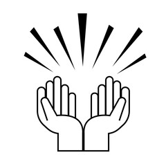 Praying hands . filled flat sign for mobile concept and web design