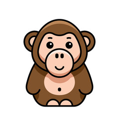 Monkey icon. Icon design. Template elements