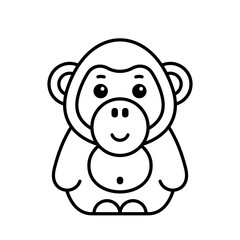 Monkey icon. Icon design. Template elements
