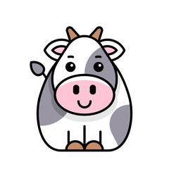 Cow icon. Icon design. Template elements