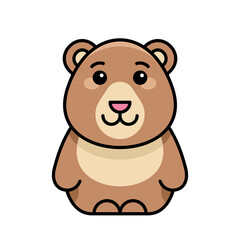Bear icon. Icon design. Template elements